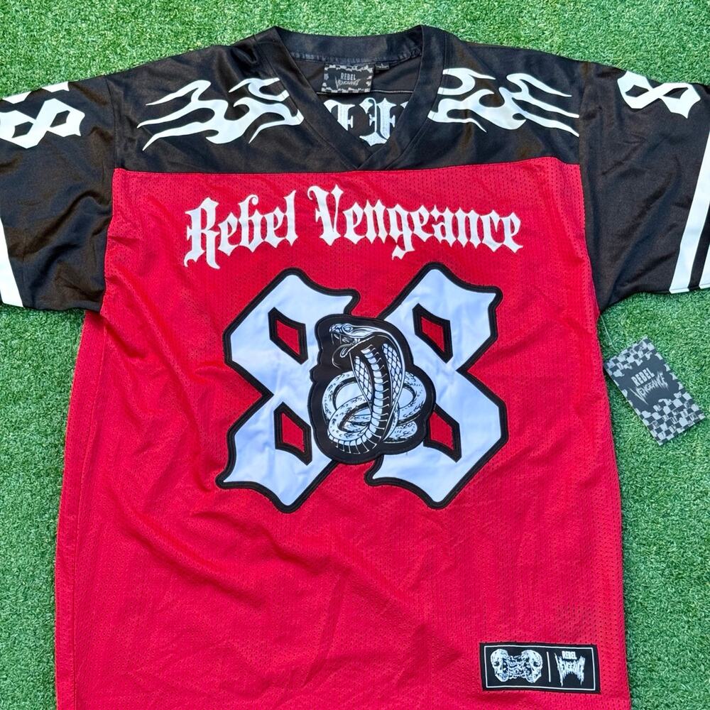 REBEL VENGEANCE 88 King Cobra Red And Black Jersey